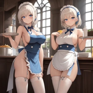 الشعر المتوسط, شعر مموج, داخلي, حلمات, R18, المعتوه الجانبية, تحفة فنية, الحلمة مرئية, ساحة عارية